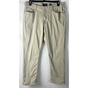 Lucky Brand Mens Pants Size 36x30 Stretch 410 Athletic Straight Tan Gray D28
